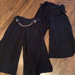 Black stretchy Capri pants girls size 12/14